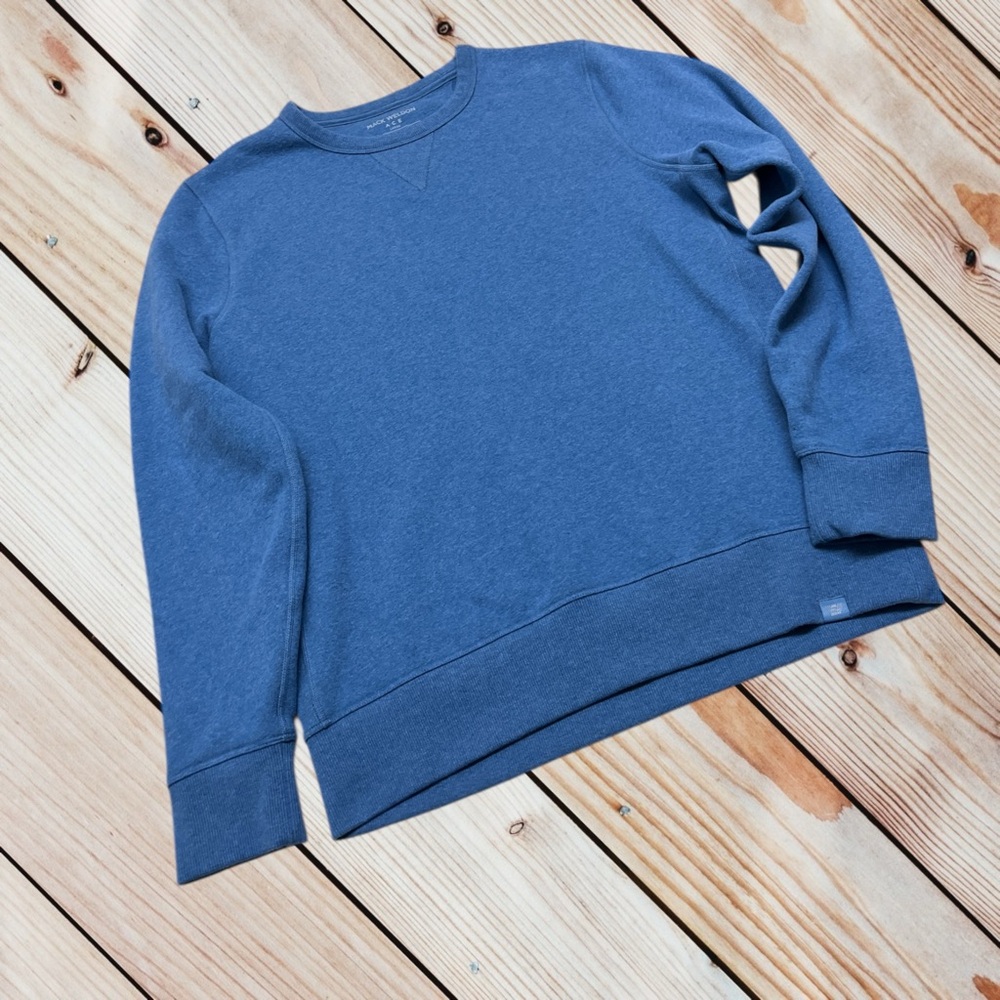 Mack Weldon L blue Ace Crew Pullover Sweatshirt - image 1